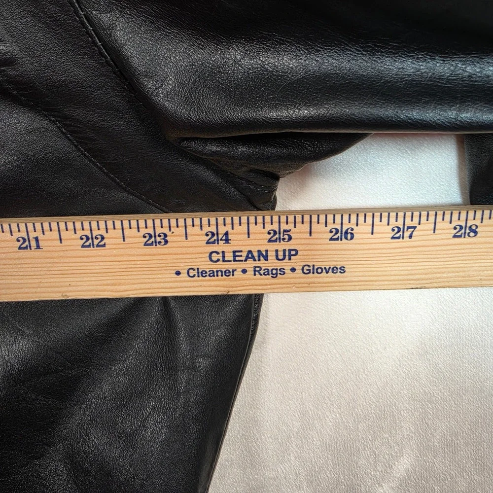 Vintage Members Only Leather Bomber Jacket Men's 44 Black 80s 90s  Quilted Racer
